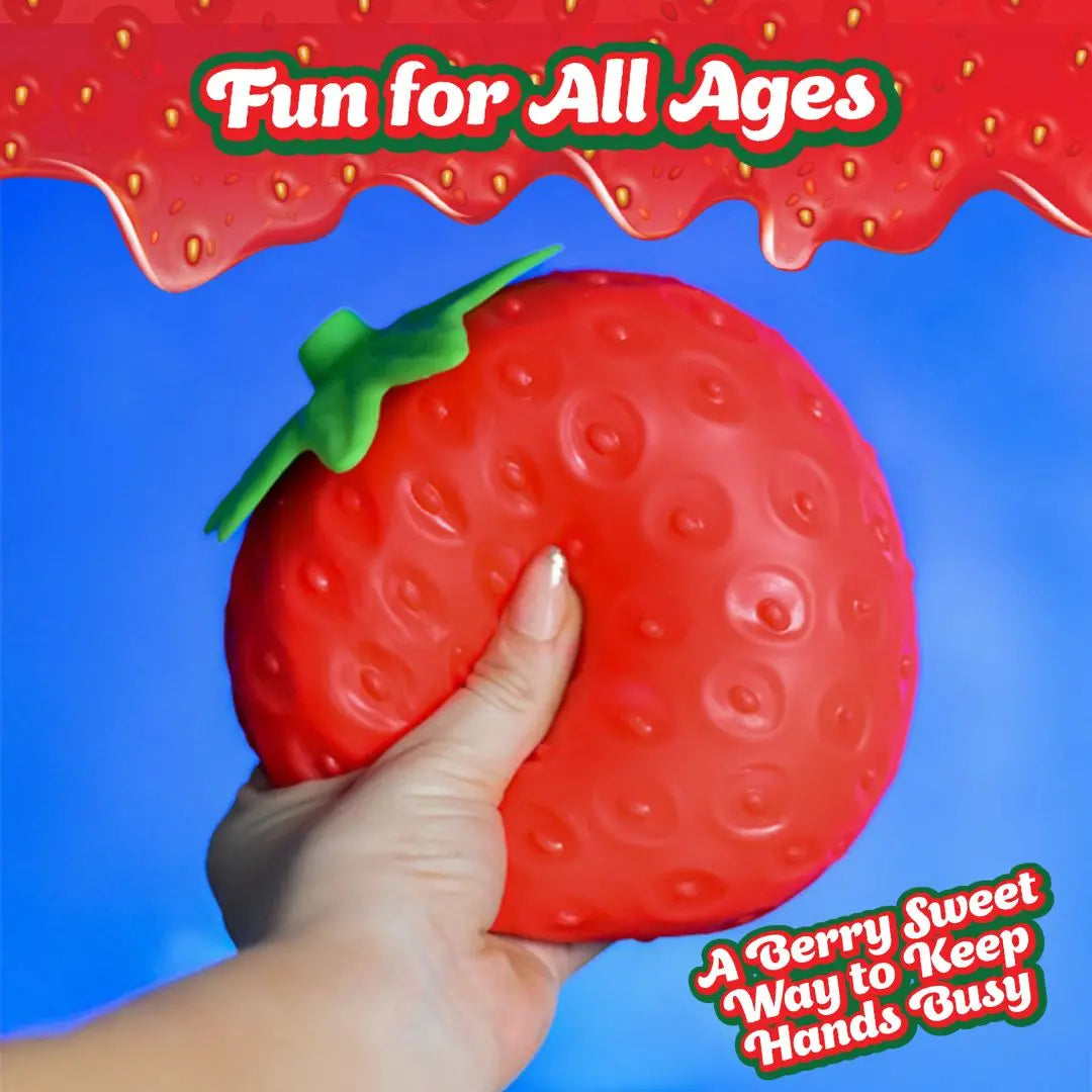 Jumbo 5-Inch Strawberry Sensory Squeeze
