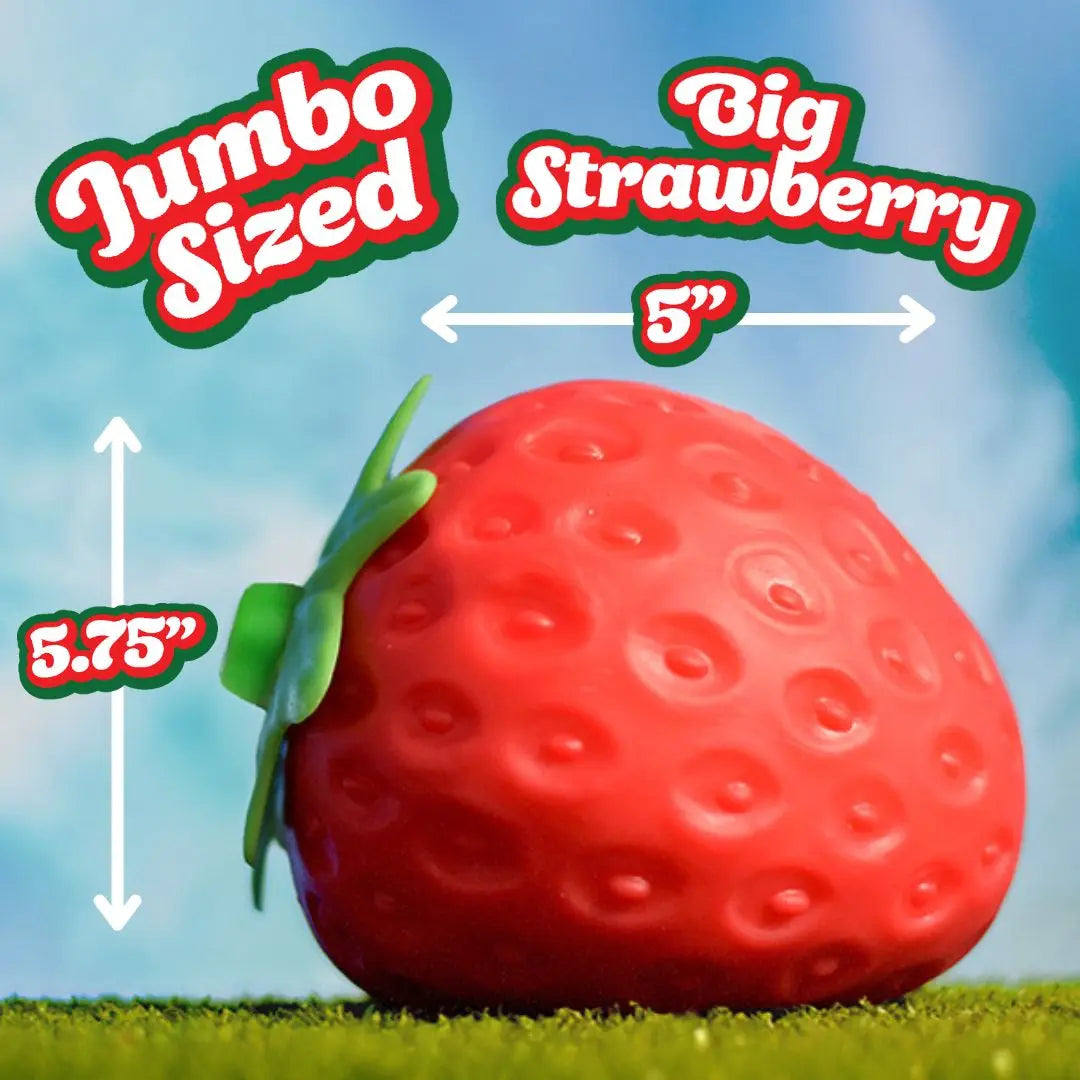 Jumbo 5-Inch Strawberry Sensory Squeeze