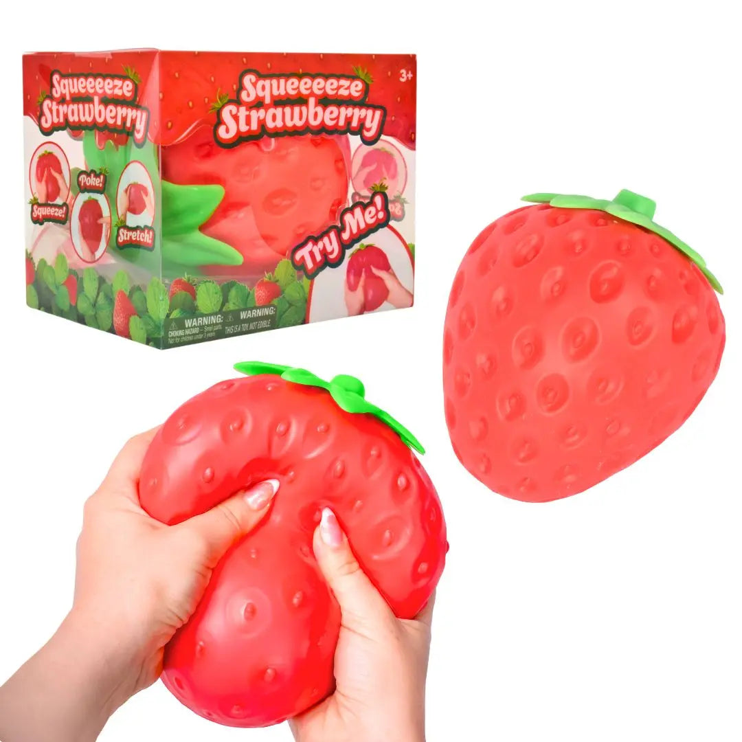 Jumbo 5-Inch Strawberry Sensory Squeeze